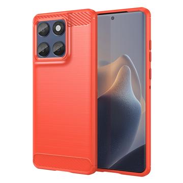 Motorola Edge 60/60 Fusion Borstat TPU Skal - Kolfiber