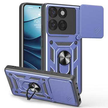 Motorola Edge 60 Fusion Hybrid Skal med Roterande Ring med Kameraskydd - Blå