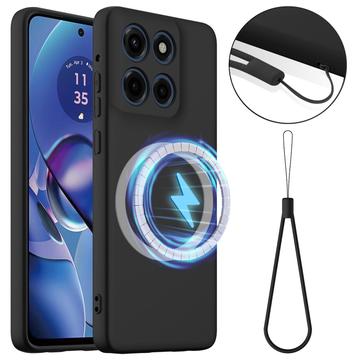 Motorola Edge 60 Stylus Liquid Silikonskal - MagSafe-kompatibelt - Svart