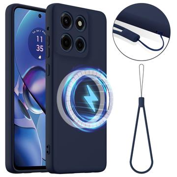 Motorola Edge 60 Stylus Liquid Silikonskal - MagSafe-kompatibelt - Mörkblå