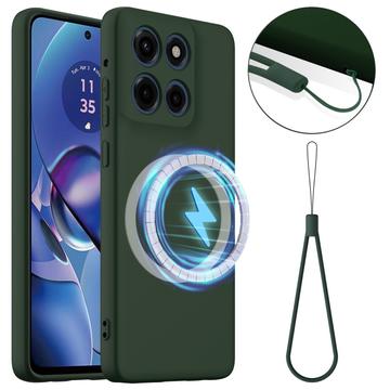 Motorola Edge 60 Stylus Liquid Silikonskal - MagSafe-kompatibelt - Mörk grön