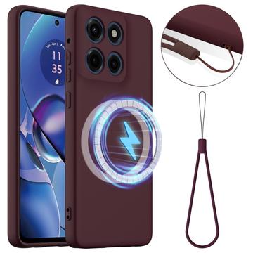 Motorola Edge 60 Stylus Liquid Silikonskal - MagSafe-kompatibelt - Vinröd