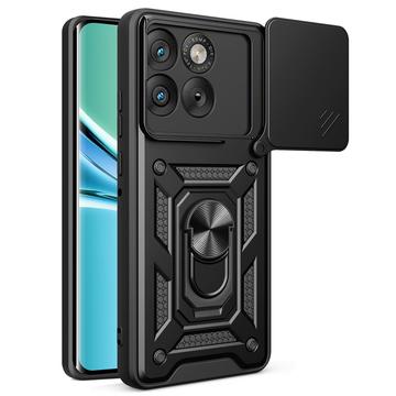 Motorola Edge 70 Hybrid Skal med Roterande Ring med Kameraskydd - Svart