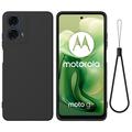 Motorola Moto G04/G24 Liquid Silikonskal - Svart