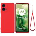 Motorola Moto G04/G24 Liquid Silikonskal - Röd