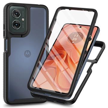 Motorola Moto G55 360 Skydds Skal - Svart / Klar