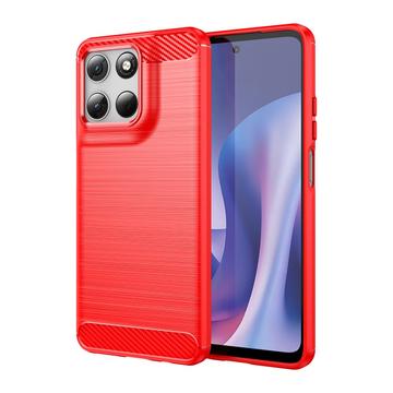 Motorola Moto G67 Power/G57 Power/G57 Borstat TPU Skal - Kolfiber