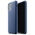 Mujjo Premium Helläder iPhone 11 Pro Skal - Blå