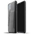 Mujjo iPhone 11 Pro Max Plånbokskal i Läder - Svart