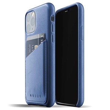 Mujjo Wallet iPhone 11 Pro Plånbokskal i Läder - Blå