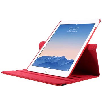 iPad Pro 12.9 Multi Praktiskt Roterande Skal - Röd