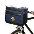 Multifunktionell cykelisolerad cykelkylväska slitstark vattentålig cykelstyrväska väska med cykeltelefonfäste - Mörkblå