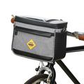 Multifunktionell cykelisolerad cykelkylväska slitstark vattentålig cykelstyrväska väska med cykeltelefonfäste - Grå