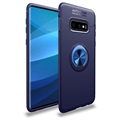 Samsung Galaxy S10+ Multifunktionellt Magnetiskt Ring Skal - Blå