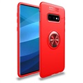 Samsung Galaxy S10+ Multifunktionellt Magnetiskt Ring Skal - Röd