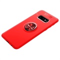 Samsung Galaxy S10+ Multifunktionellt Magnetiskt Ring Skal - Röd