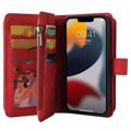 Multipurpose Serie iPhone 14 Plånboksfodral - Röd