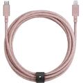 Native Union Night USB-C till Lightning-kabel med läderspänne - 3m - Rose