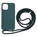 Necklace Series iPhone 12 Mini TPU-skal - Mörk grön
