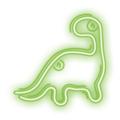 Neolia dekorativ neonlampa - dinosaurie - grön