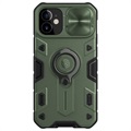 Nillkin CamShield Armor iPhone 12 Mini Hybrid Skal - Grön
