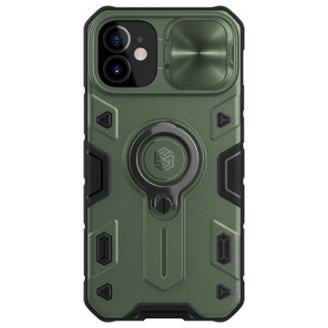 Nillkin CamShield Armor iPhone 12 Mini Hybrid Skal - Grön