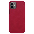 Nillkin Qin iPhone 12 mini Flipfodral - Röd