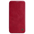 Nillkin Qin iPhone 12 Pro Max Flipfodral - Röd