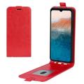 Nokia C21 Plus Vertikalt Flipfodral med Kortplats - Röd