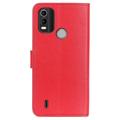 Nokia C21 Plus Plånboksfodral med Magnetstängning - Röd