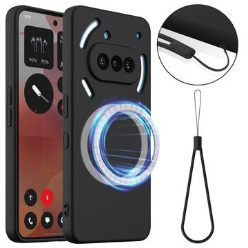 Nothing Phone (3a) Liquid Silikonskal - MagSafe-kompatibelt - Svart