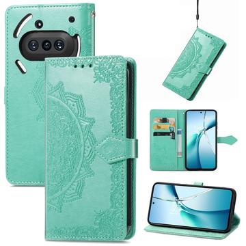 Nothing Phone (3a) Mandala Series Plånboksfodral - Grön