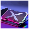 Nuoxi Q8 RGB Laptop Kylplatta & Skrivbordsstativ - Svart