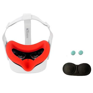 Oculus Quest 2 VR 3-i-1 Skyddsset - Röd
