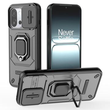 OnePlus 13T/13s Hybrid Skal med Roterande Ring med Kameraskydd - Svart