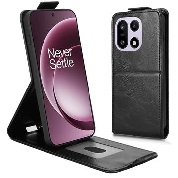 OnePlus 15 vertikalt flipfodral med stativ - Svart