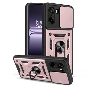 OnePlus Nord CE5 Hybrid Skal med Roterande Ring med Kameraskydd - Roséguld
