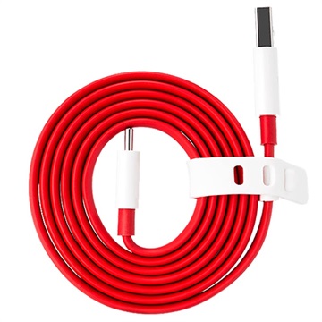 OnePlus Warp Charge Typ-C Kabel 5461100011 - 1m - Röd / Vit