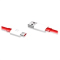 OnePlus Warp Charge Typ-C Kabel 5461100012 - 1.5m - Röd / Vit