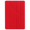 iPad 10.2 2019/2020/2021 Origami Stand Foliofodral - Röd