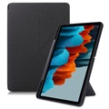 Origami Stand Samsung Galaxy Tab S7+/S8+ Foliofodral - Svart