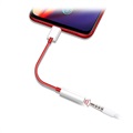 OnePlus USB-C / 3.5mm Kabeladapter - Röd / Vit