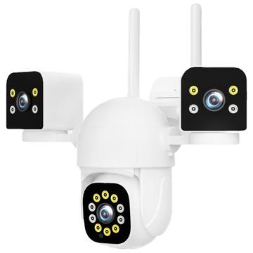 PC288-B3Y10-2MP Triple-Lens WiFi övervakningskamera PTZ med 64GB minneskort