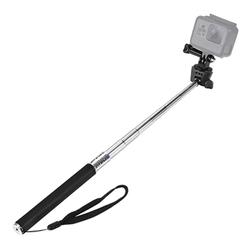 PULUZ PU55 Teleskopisk selfiesticka för GoPro & DJI actionkameror - 20-97cm