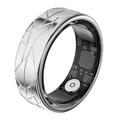PX02 Crack Design Multifunktionell smart ring med fotokontroll - Storlek: 21.5mm - Silver