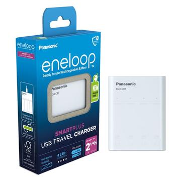 Panasonic Eneloop BQ-CC87 SmartPlus USB-batteriladdare med powerbank-funktion - 4x AAA/AA