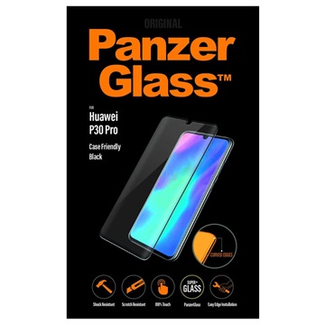 PanzerGlass Case Friendly Huawei P30 Pro Härdat Glas Skärmskydd - Svart