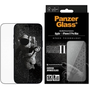 iPhone 17 Pro Max PanzerGlass Ceramic II Protection Ultra-Wide Fit EasyAligner-skärmskydd - 9H - Svart kant