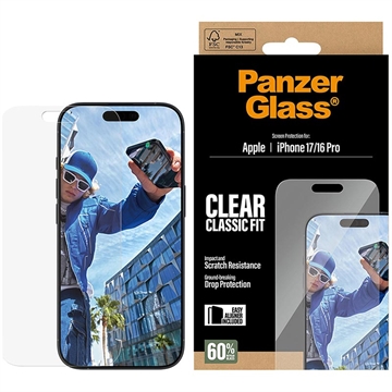 iPhone 17/16 Pro PanzerGlass Classic Fit EasyAligner skärmskydd av härdat glas - 9H