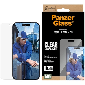 iPhone 17 Pro PanzerGlass Classic Fit EasyAligner skärmskydd av härdat glas - 9H